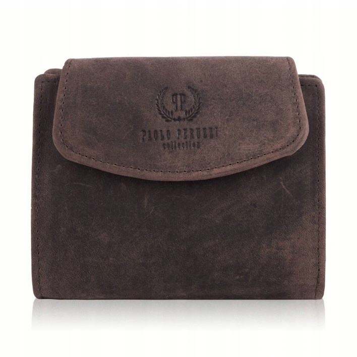 

Damski Brązowy Skórzany Portfel Paolo Peruzzi Rfid
