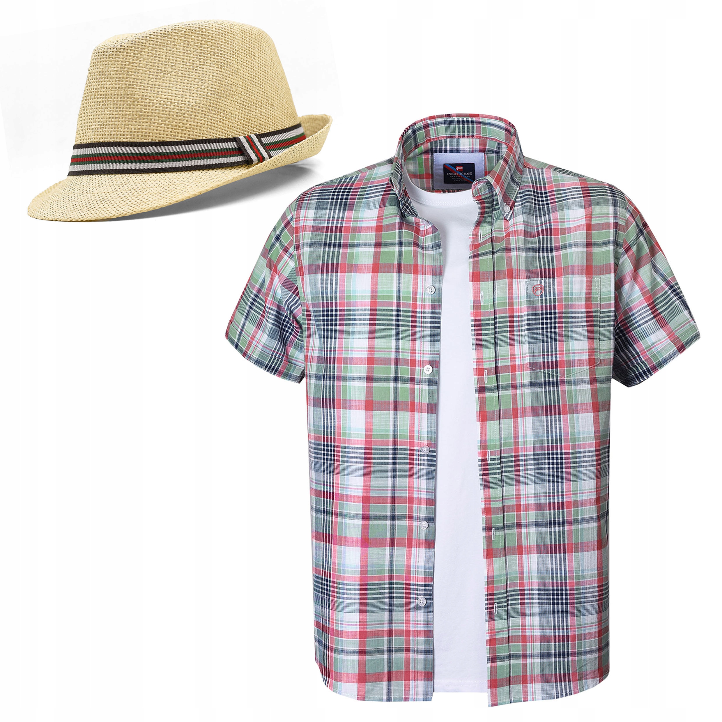 Prázdninová pánská košile a sluneční Klobouk na Pláž Pako Jeans
