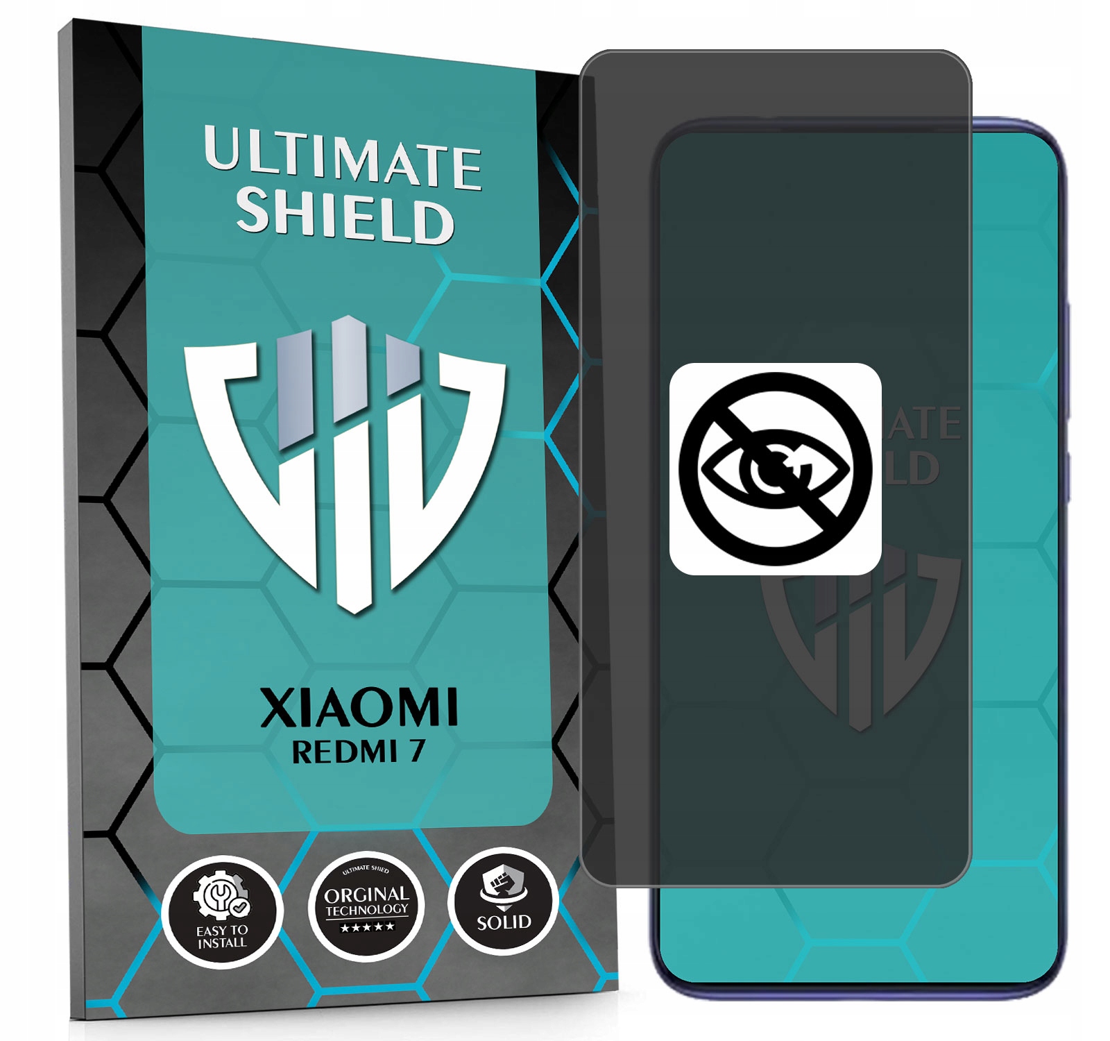Sklo 5D Privacy Private Anti-spy Pro Xiaomi Redmi 7 Hydrogelové Matné