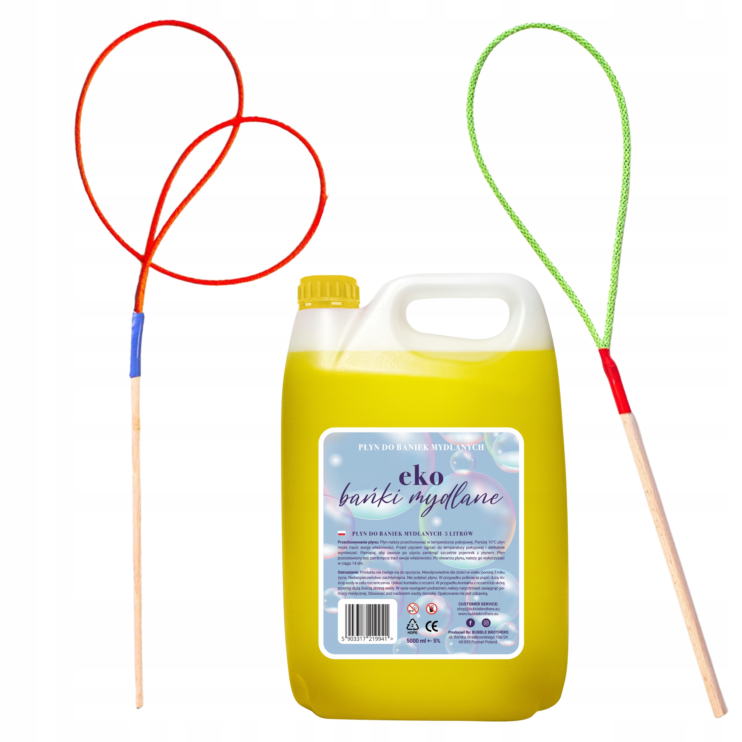 

Płyn do dużych baniek mydlanych 5 litrów kijki