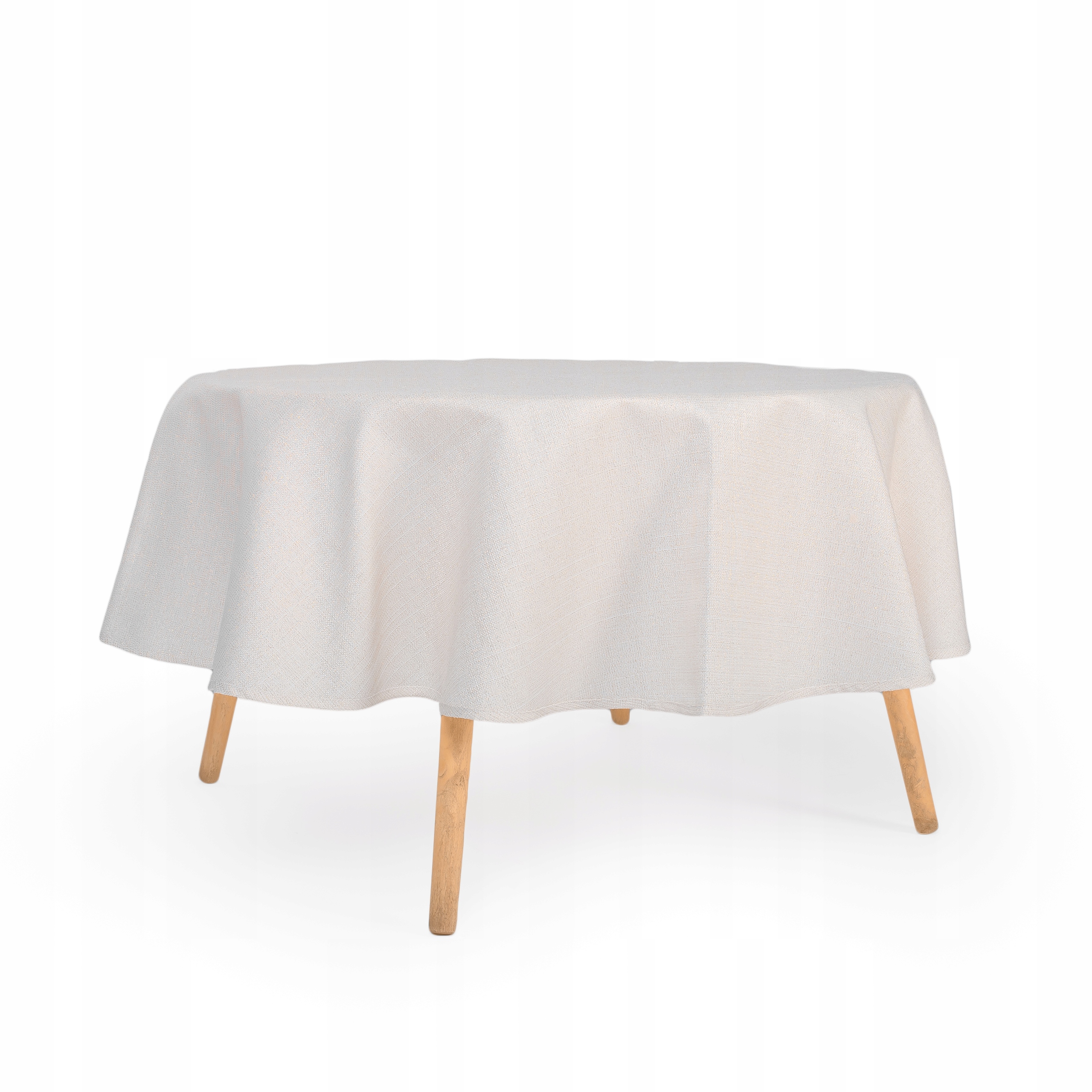 OBRUS OKRĄGŁY - PLAMOODPORNY - ECRU - GOLD - 120 Typ obrus
