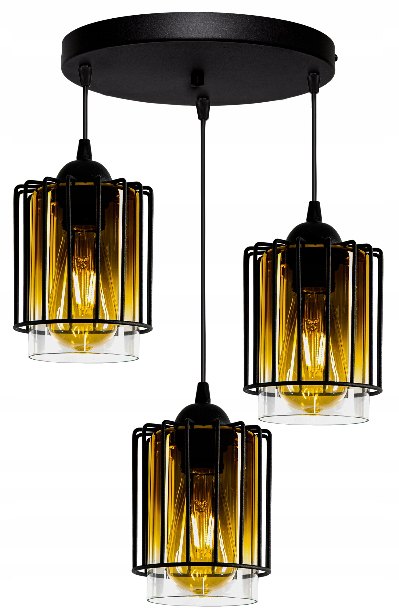 

Szklana Lampa Wisząca Sufitowa Żyrandol Plafon Led