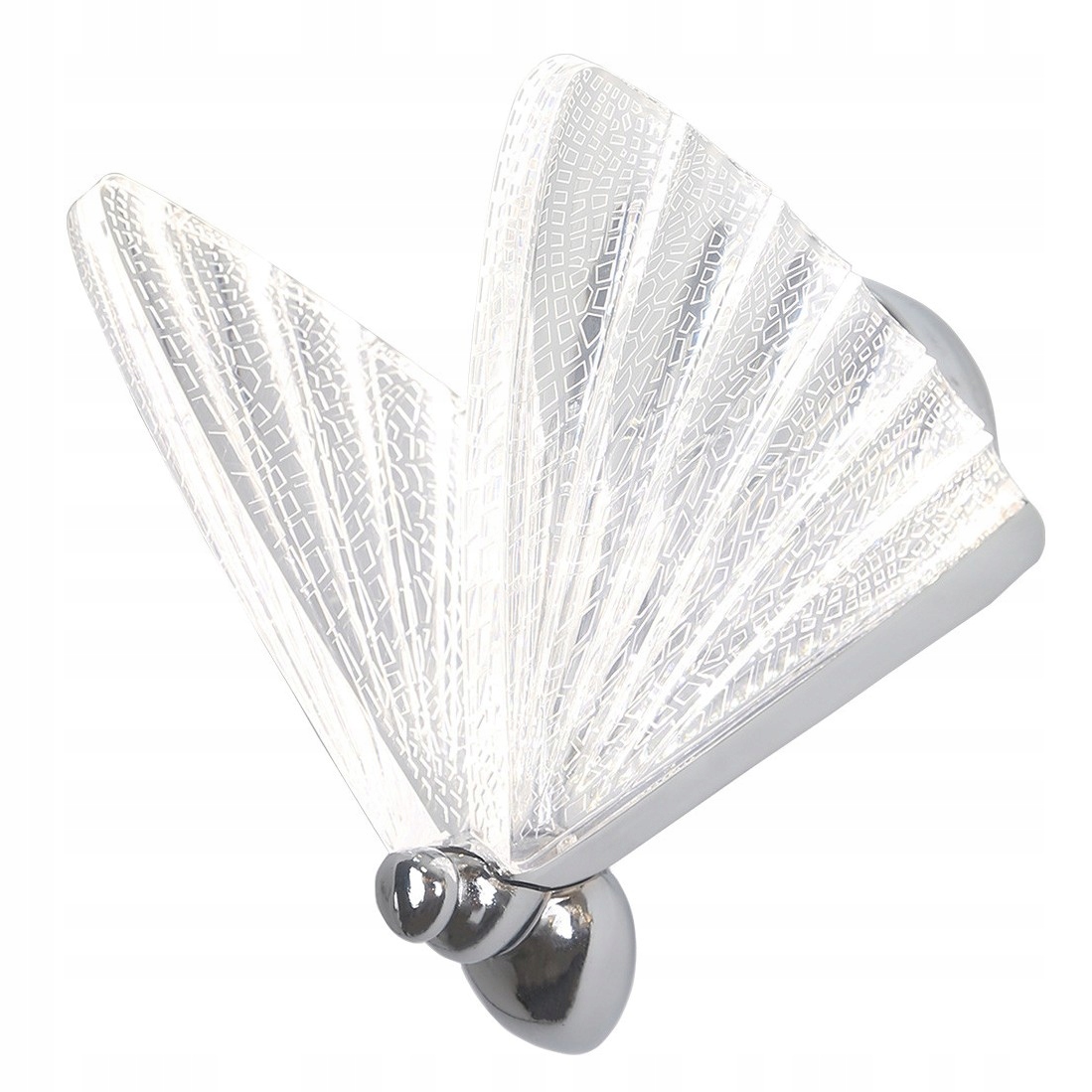 Nástenná lampa, nástenná Led strieborná do obývacej izby, spálne, predsiene Mariposa