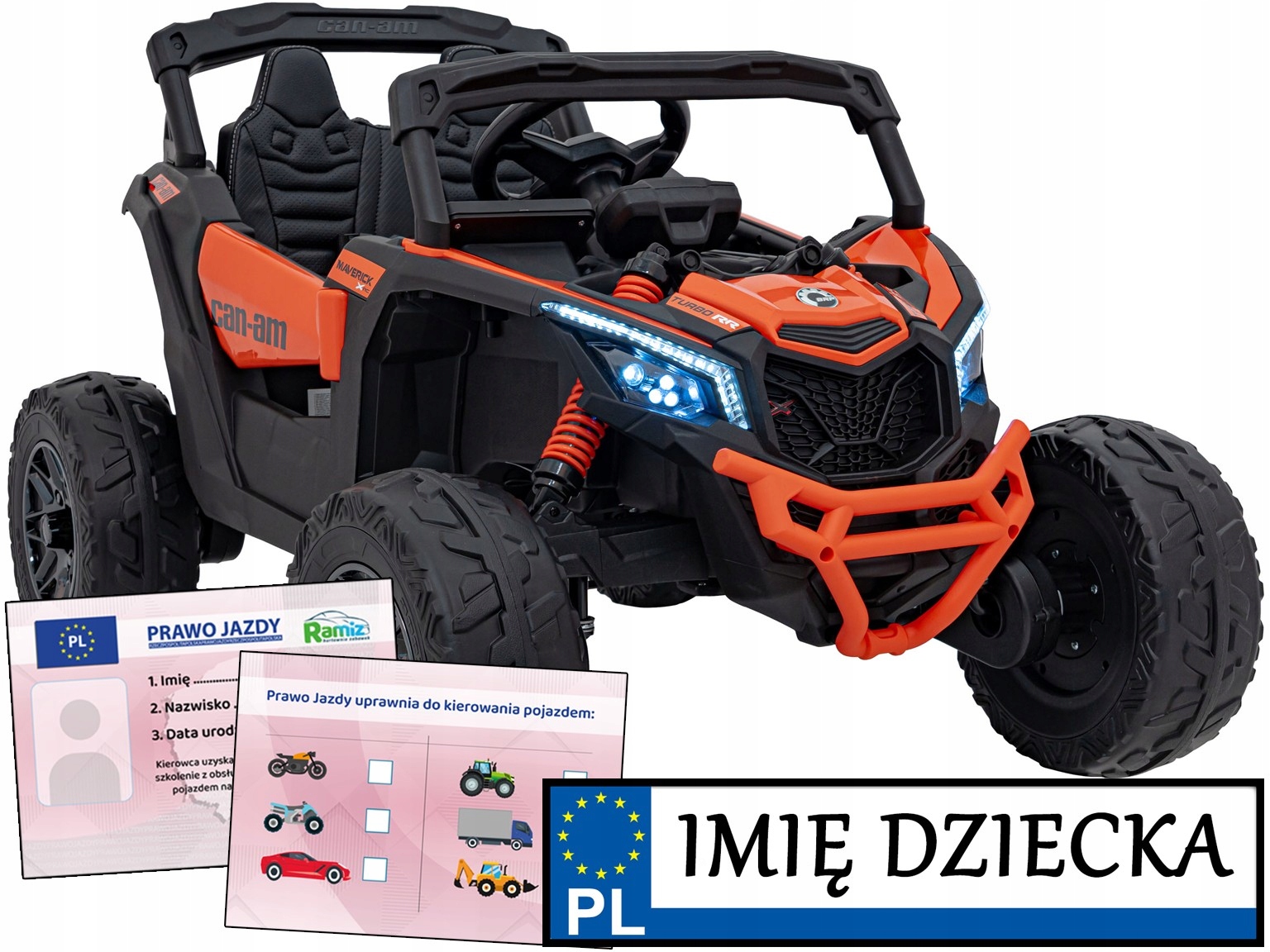 Samochód Elektryczny na akumulator dla dzieci At Can-am Maverick 4x200W