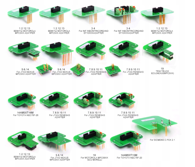 

Zestaw 22 Szt Adapterów Bdm Do Ktag Kess Galletto