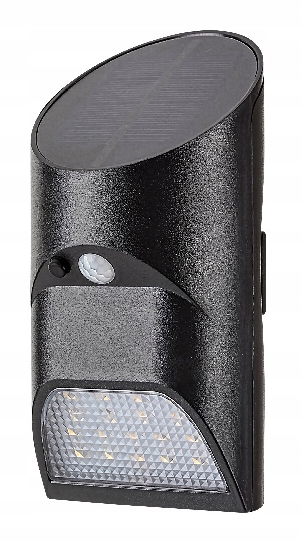 Venkovní solární nástěnné svítidlo s Led senzorem 3.6W Sepik, černá barva 77013 Rabalux