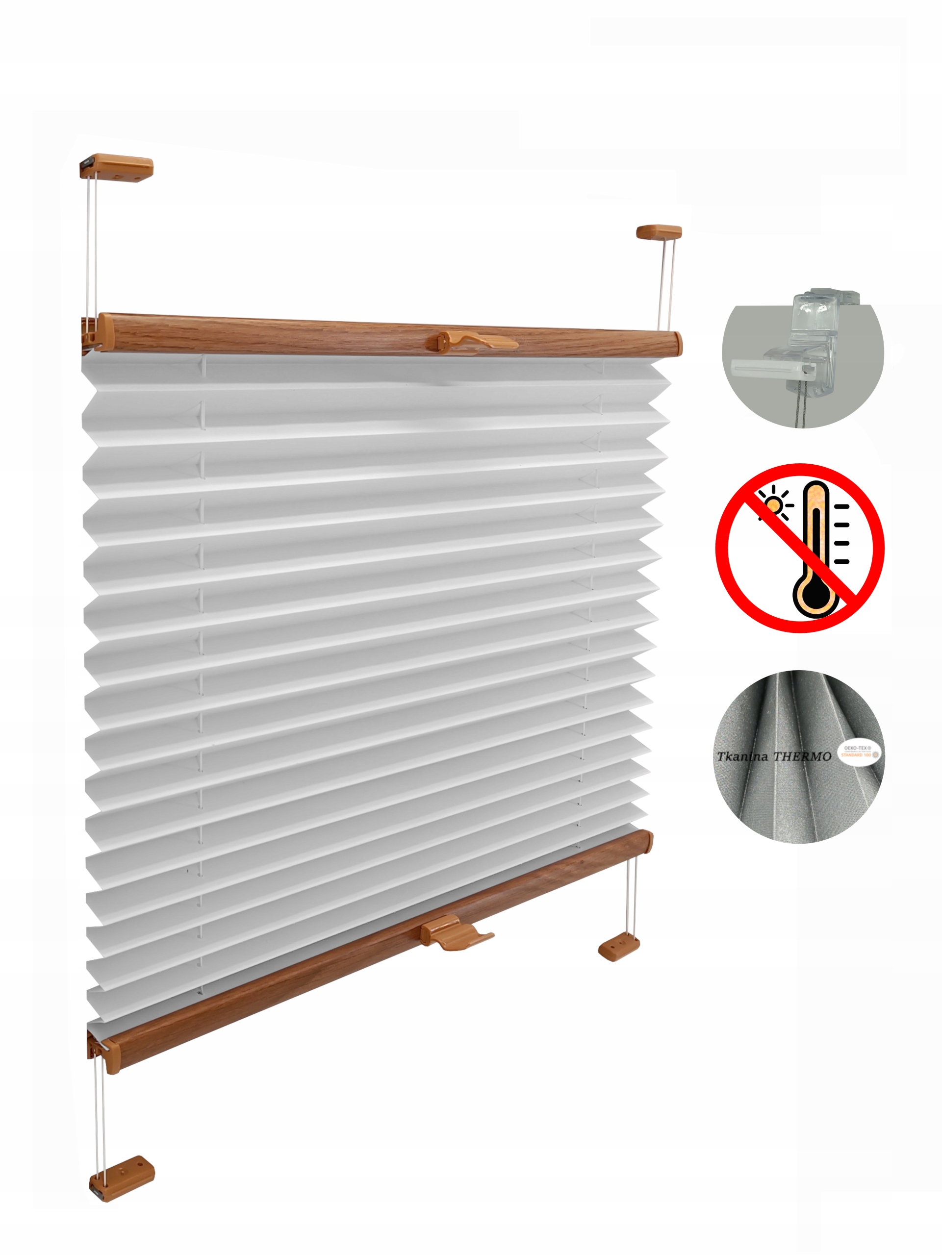 Roleta Plisa Premium Termo žalúzia Bezinvazívna Montáž na mieru 99x220 cm