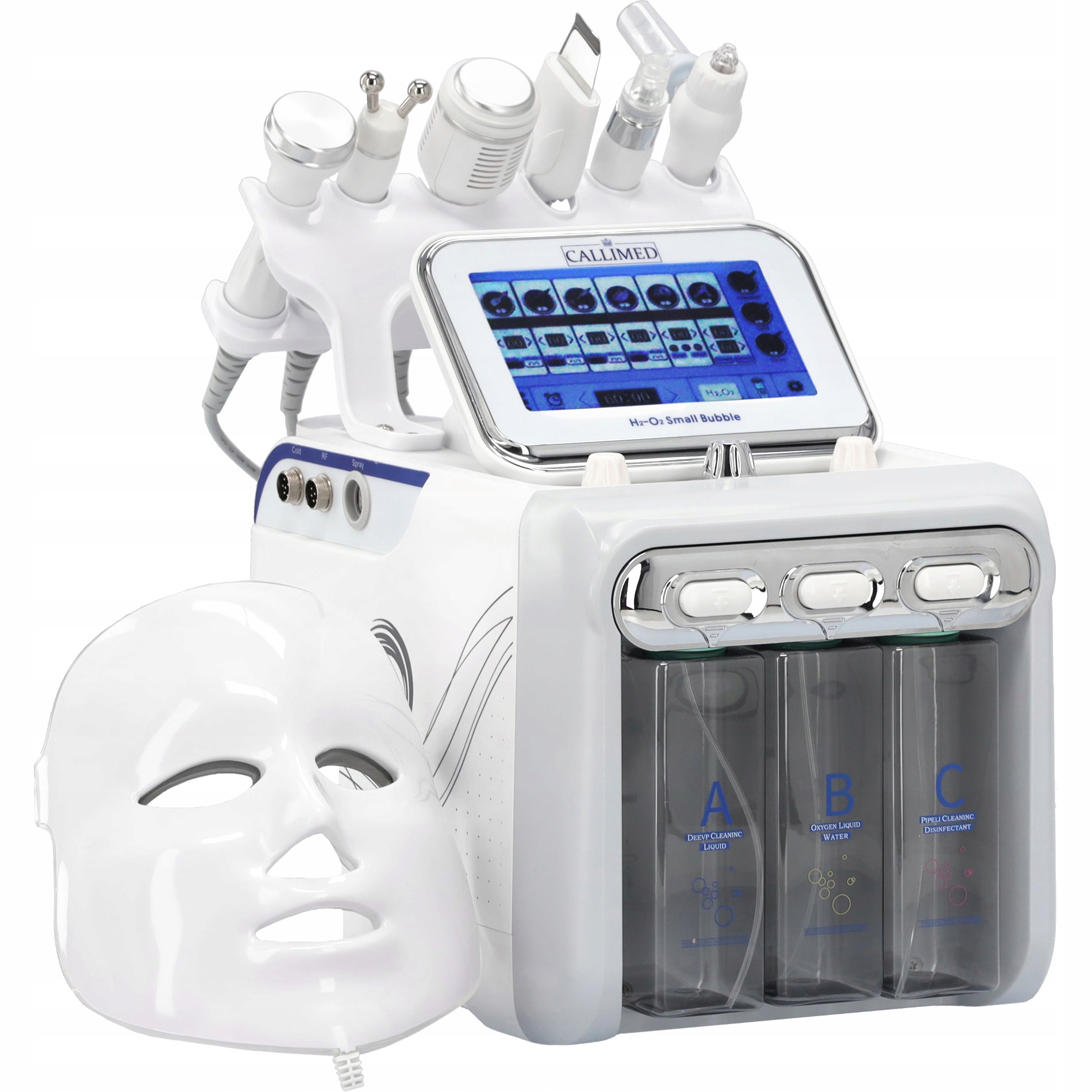 Hydradermabraze vodíkové čištění aerobní infuze hydrogen 7v1 maska