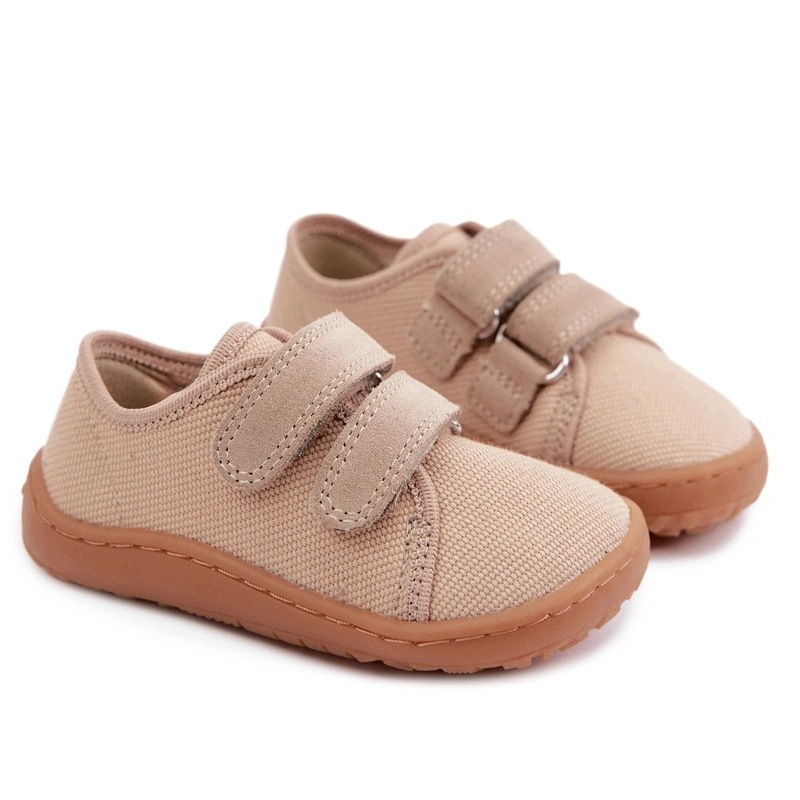 Kapcie Dziecięce Barefoot Froddo Canvas G1700440-22 Beżowe 20