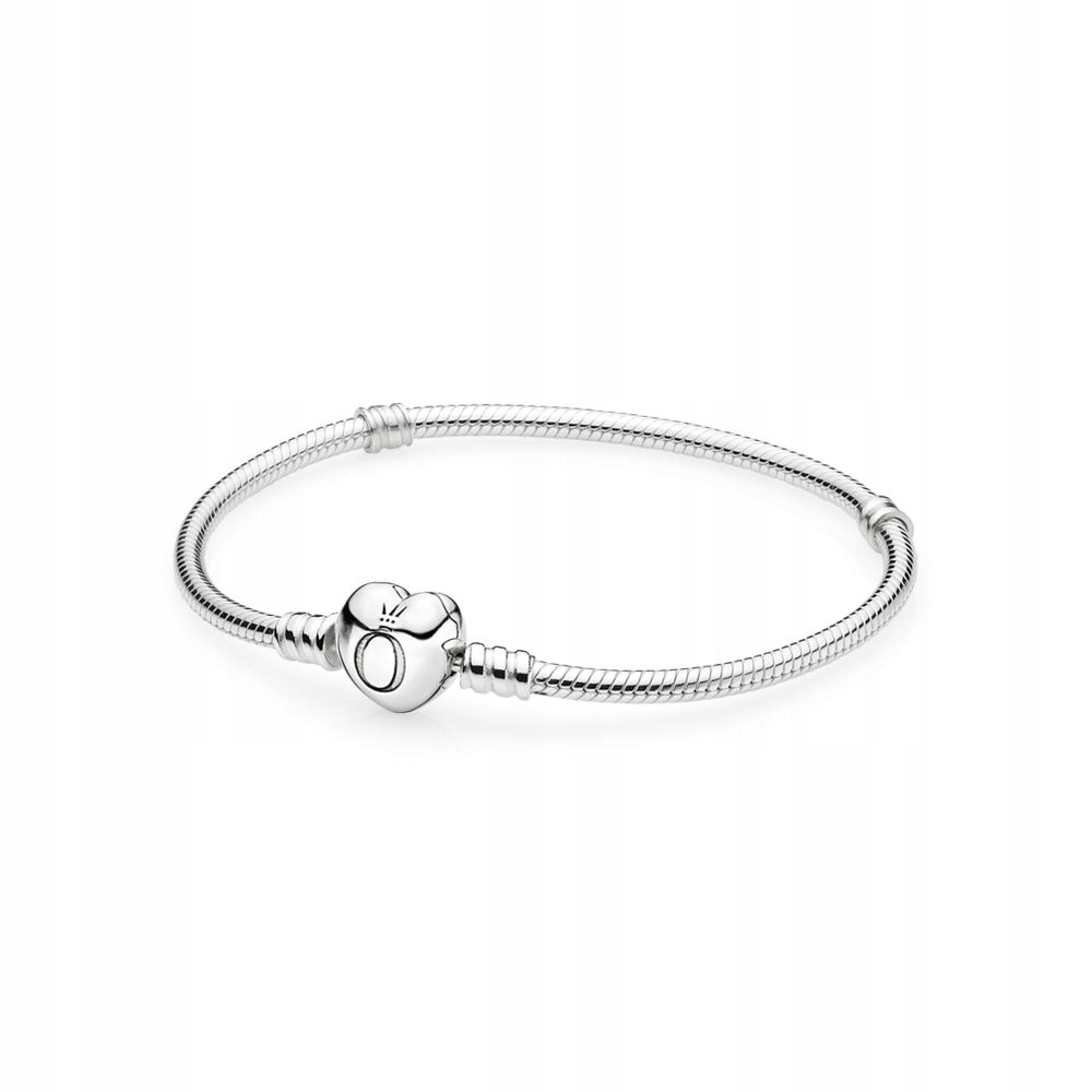 Náramek Pandora Moments Se zapínáním ve tvaru srdce 590719 21 cm