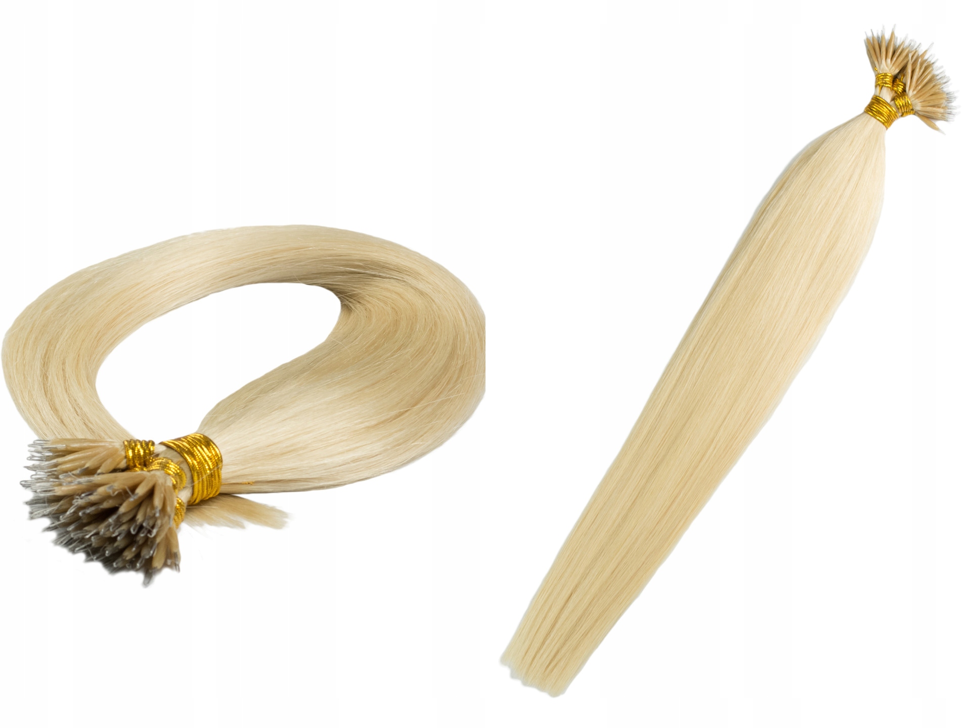 

Włosy Naturalne Pasemka 40CM 0,6g Nano Ringi #613
