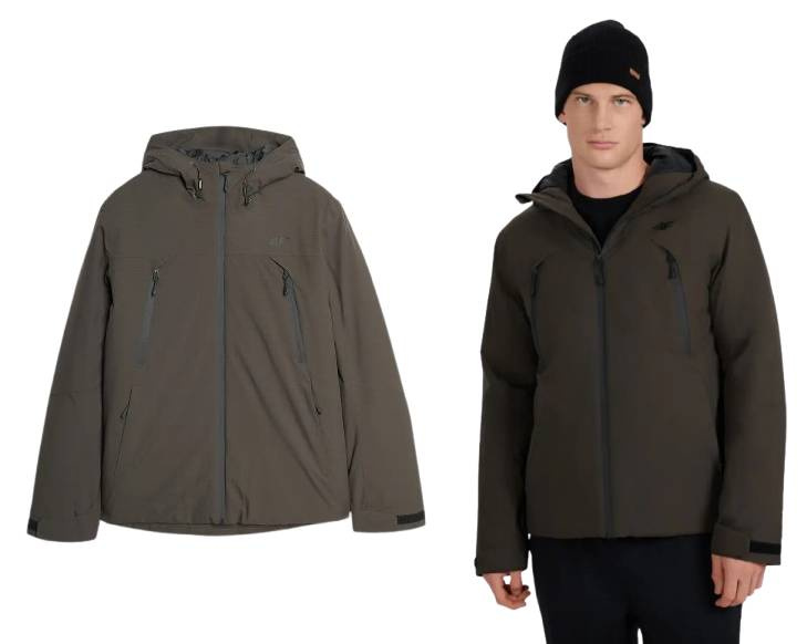 Pánská zimní bunda 4F M0883 s technickou membrána 10 000 khaki S