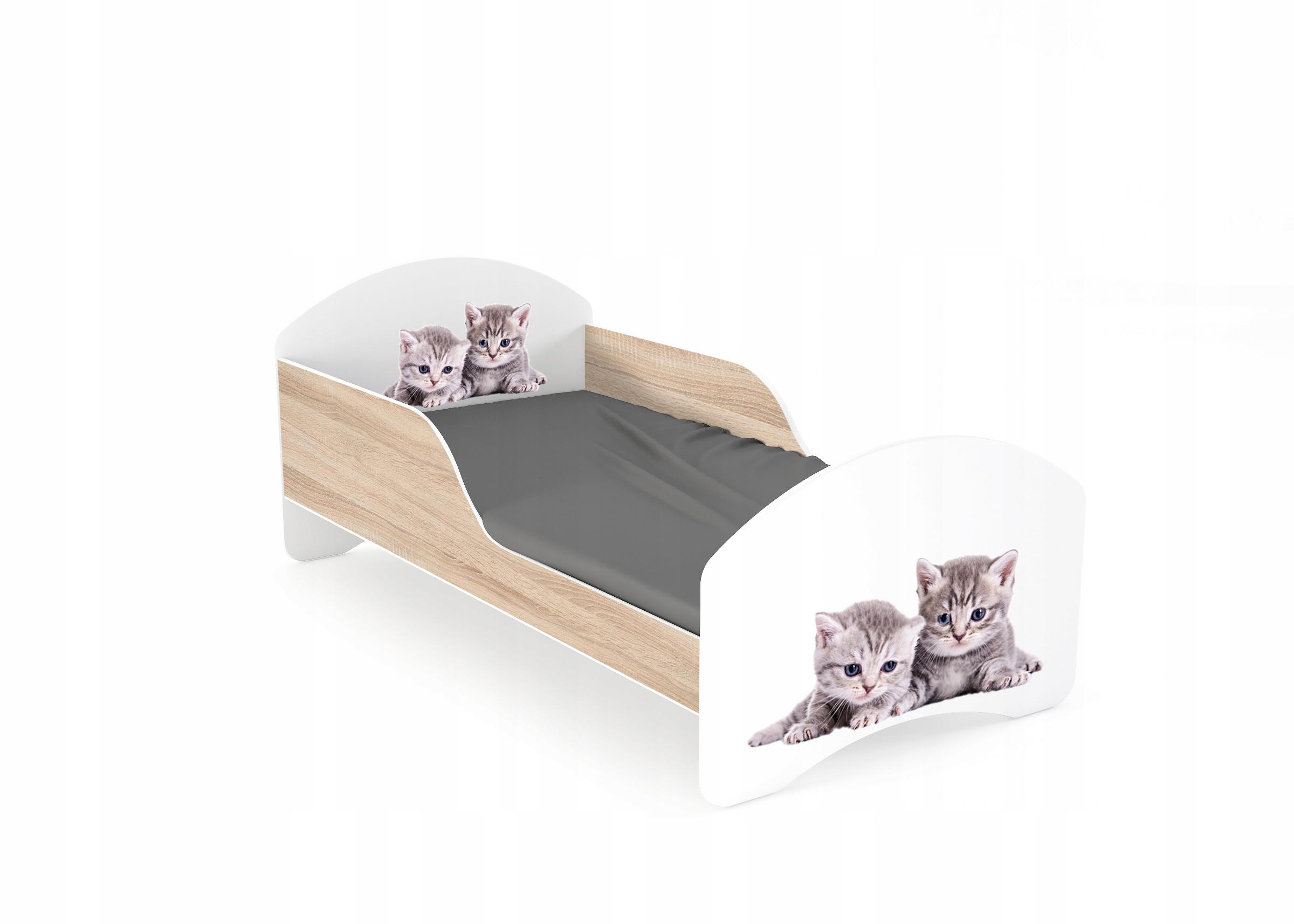 Łóżko dziecięce LEO2 160x80 biało-sonoma Typ łóżko pojedyncze