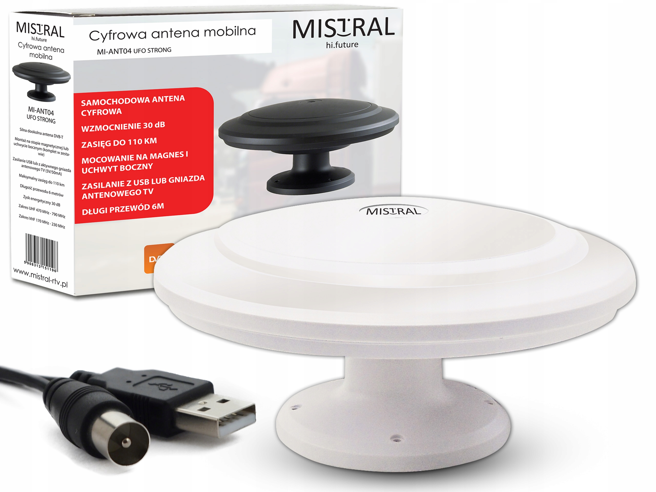 

Mistral MI-ANT04 Antena Tv Dvb-t do jachtu kampera