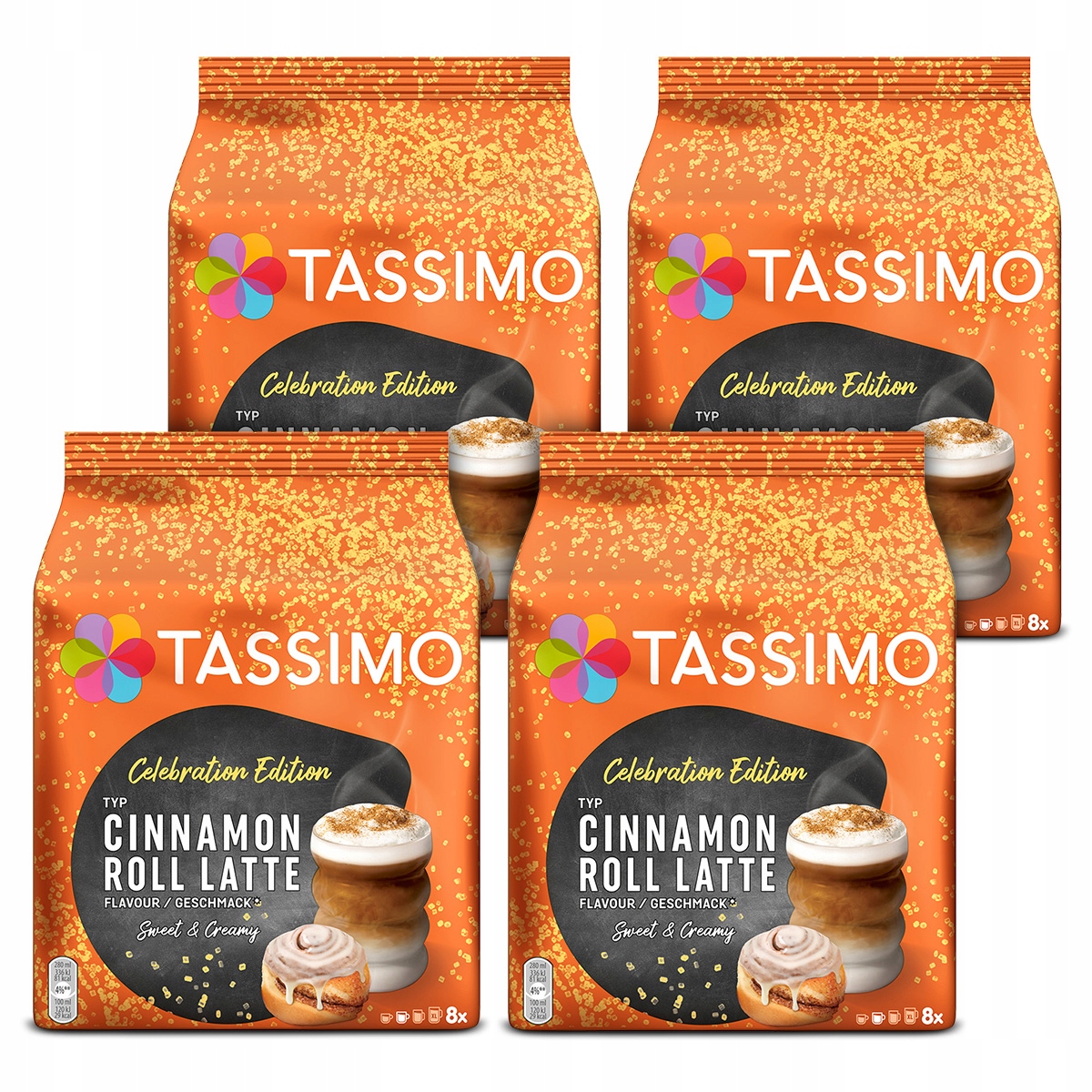 Kapsułki Tassimo Cinnamon Roll Latte 4x 8 kapsułek