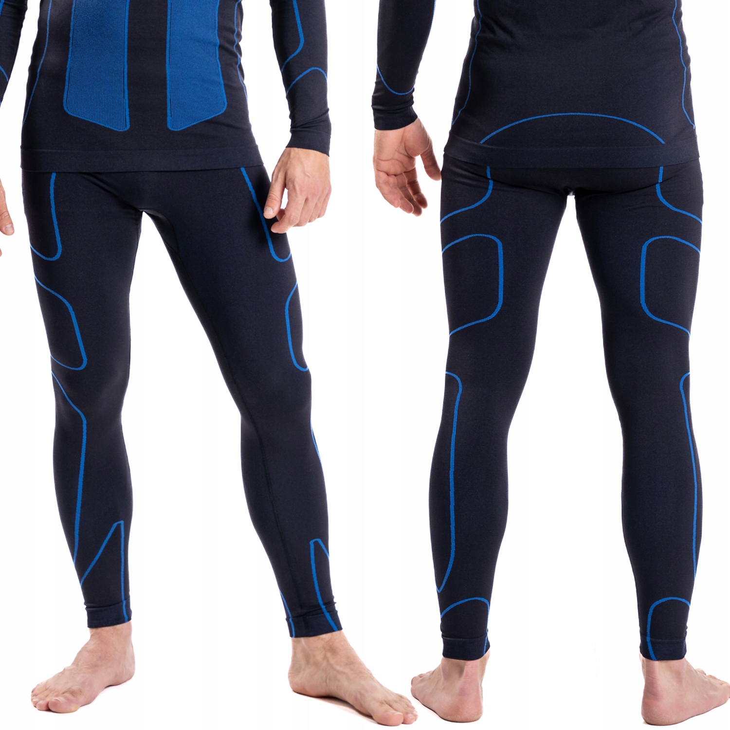 Moraj KMT3500-001 Spodnie męskie termoaktywne niebieski na zimę XL Legginsy