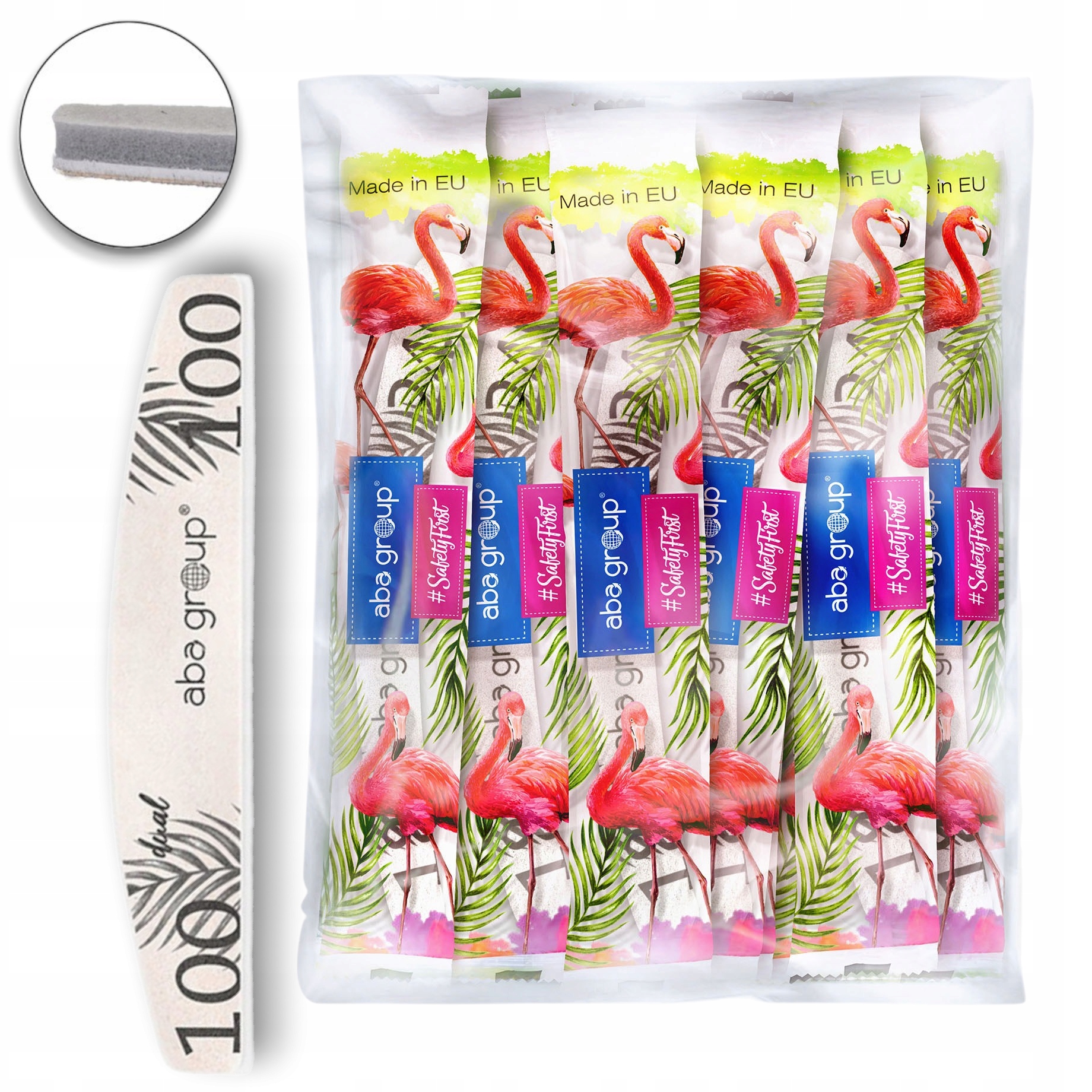 50x Leštička Pilník Na Nehty Aba Group Loďka Dual Gradace 100/100