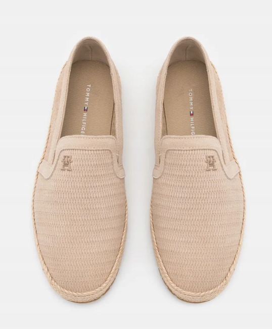 Tommy Hilfiger Espadryle męskie Classic Suede FM0FM04984 Beżowy rozmiar 44 Kolor beżowy