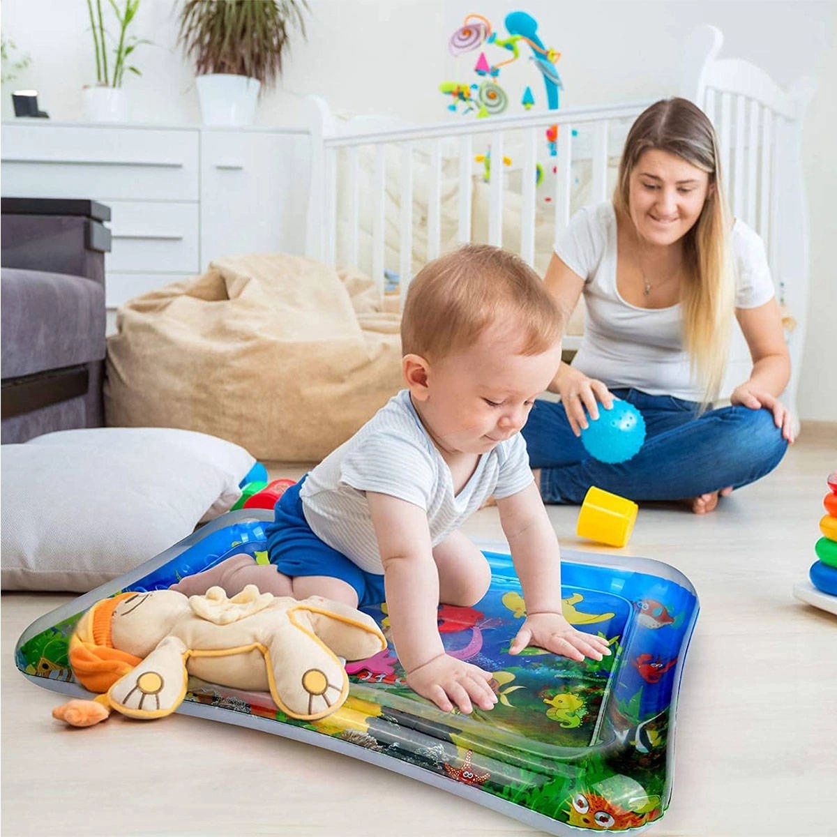 FELFÚJHATÓ VÍZI OKTATÓ SZŐNYEG ÉRZÉKSZERVI CSILLAG CSECSEMŐKNEK KÉNYELMES Gyermek életkora 3 hónap <