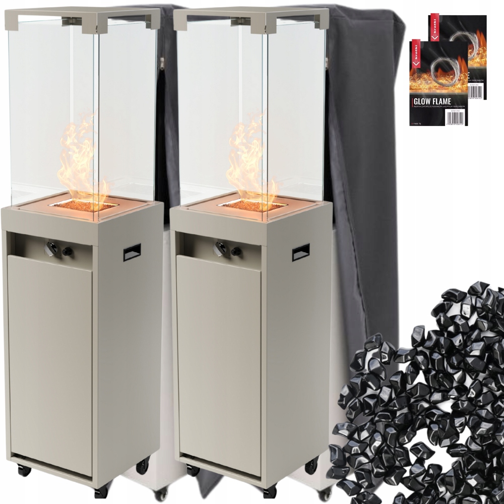 Vyhrievací dáždnik Ohrievač Planika Faro Silk Grey 8 kW s krytom Darček