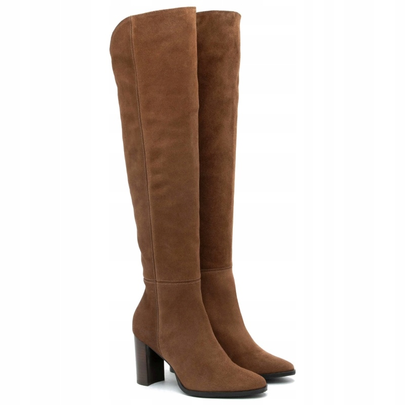 Dámské kožené kozačky Ryłko C8XW2_T_M_2TAF Brown hnědé Kůže VEL.37