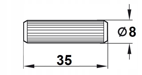 KOŁEK DREWNIANY MEBLOWY MONTAŻOWY 8X35 MM Marka inna