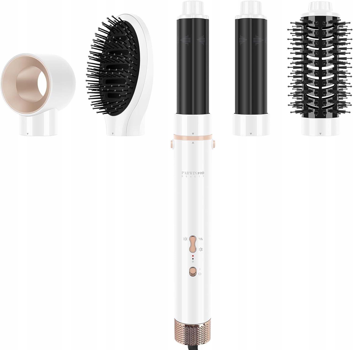 Parwin Pro Beauty Sada 5v1 MaxAIR Styler Fén Kartáč Iontová kulma