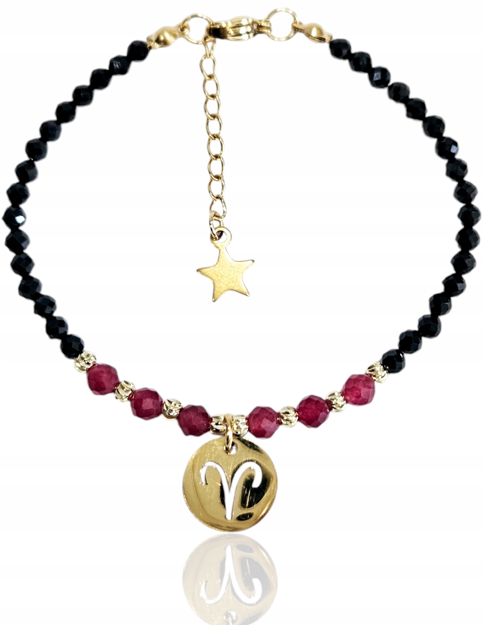 Bransoletka Znak Zodiaku Baran Turmalin Kamienie Naturalne