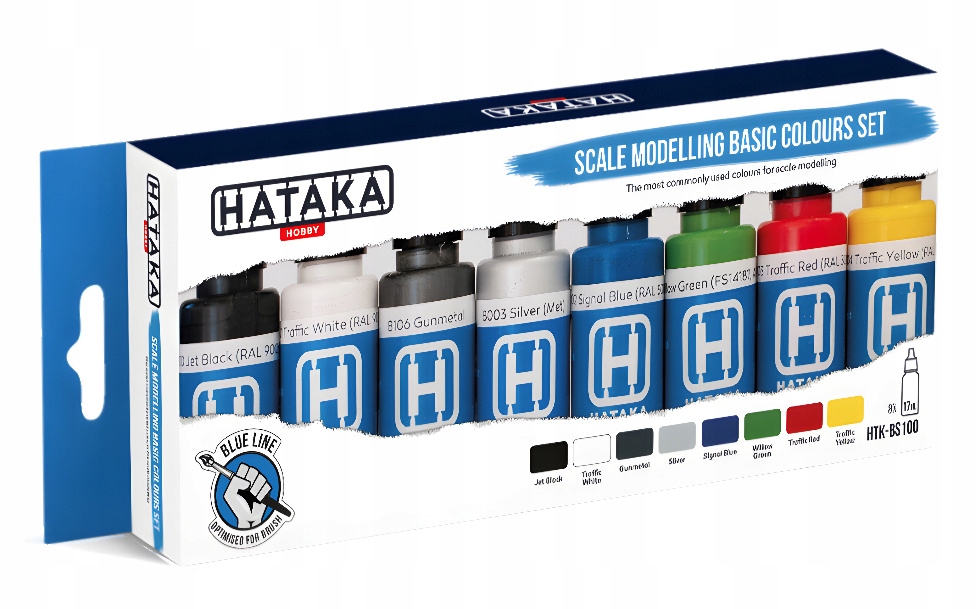 Sada barev Hataka BS100 Scale modeling basic colours set