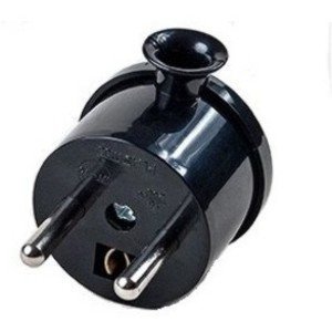 

Wtyczka kątowa Mini z/u 16A czarna WT-15