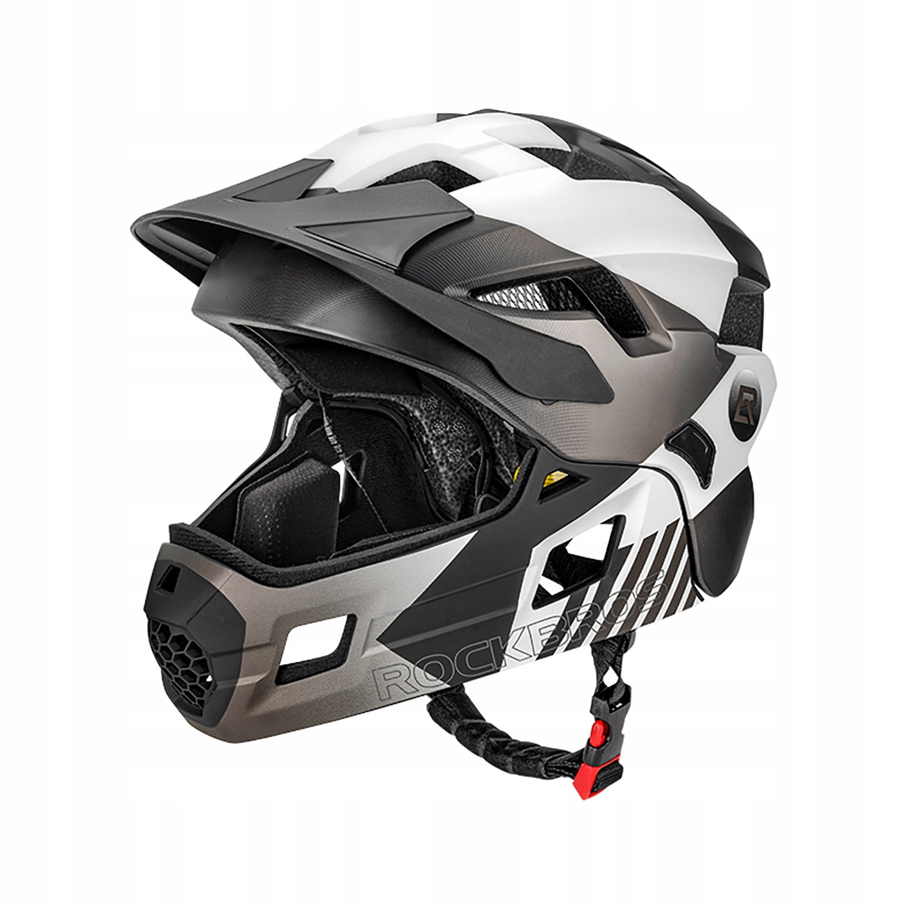 Dětská Cyklistická Přilba Full Face 2V1 Odnímatelná Čelist M 54-57 CM