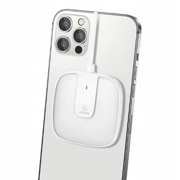 Usams Ład. indukcyjna US-CD153 magnetic15W iPhone 12 series biały/white CD1