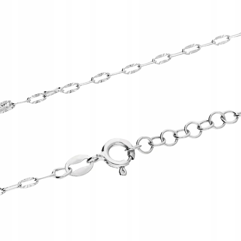 Stříbrný Řetízek s diamantovou vazbou Anker ze stříbra 925 1.85 g pro přívěsek