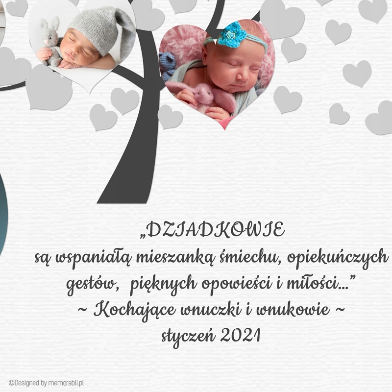 Prezent Dzień BABCI DZIADKA plakat + ramka 50x70 Nazwa Plakat w ramie