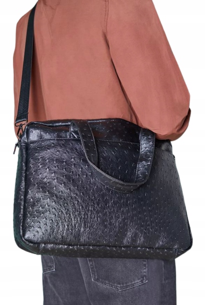 TORBA NA LAPTOPA MĘSKA CZARNA KLASYCZNA 1PJE