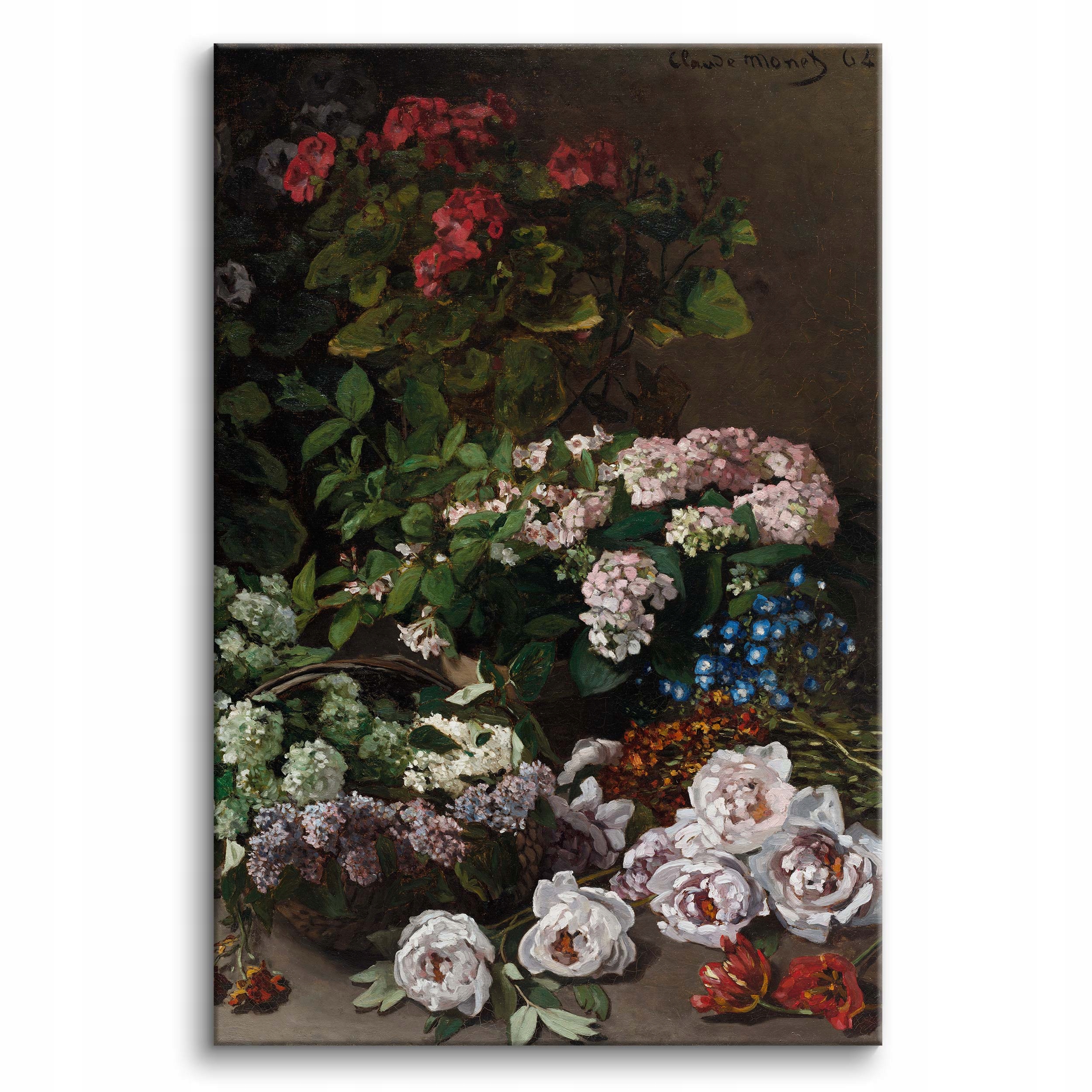Obraz na plátně Jarní květiny Replika obrazu Clauda Moneta 80x120