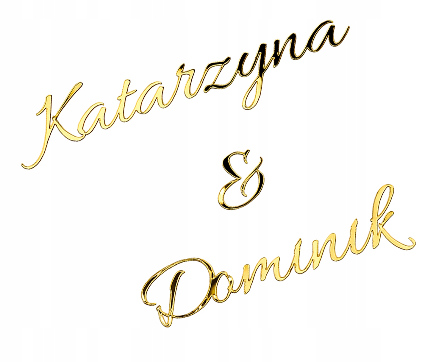 Złoty Napis na ściankę Ślub Wesele NWZ-2