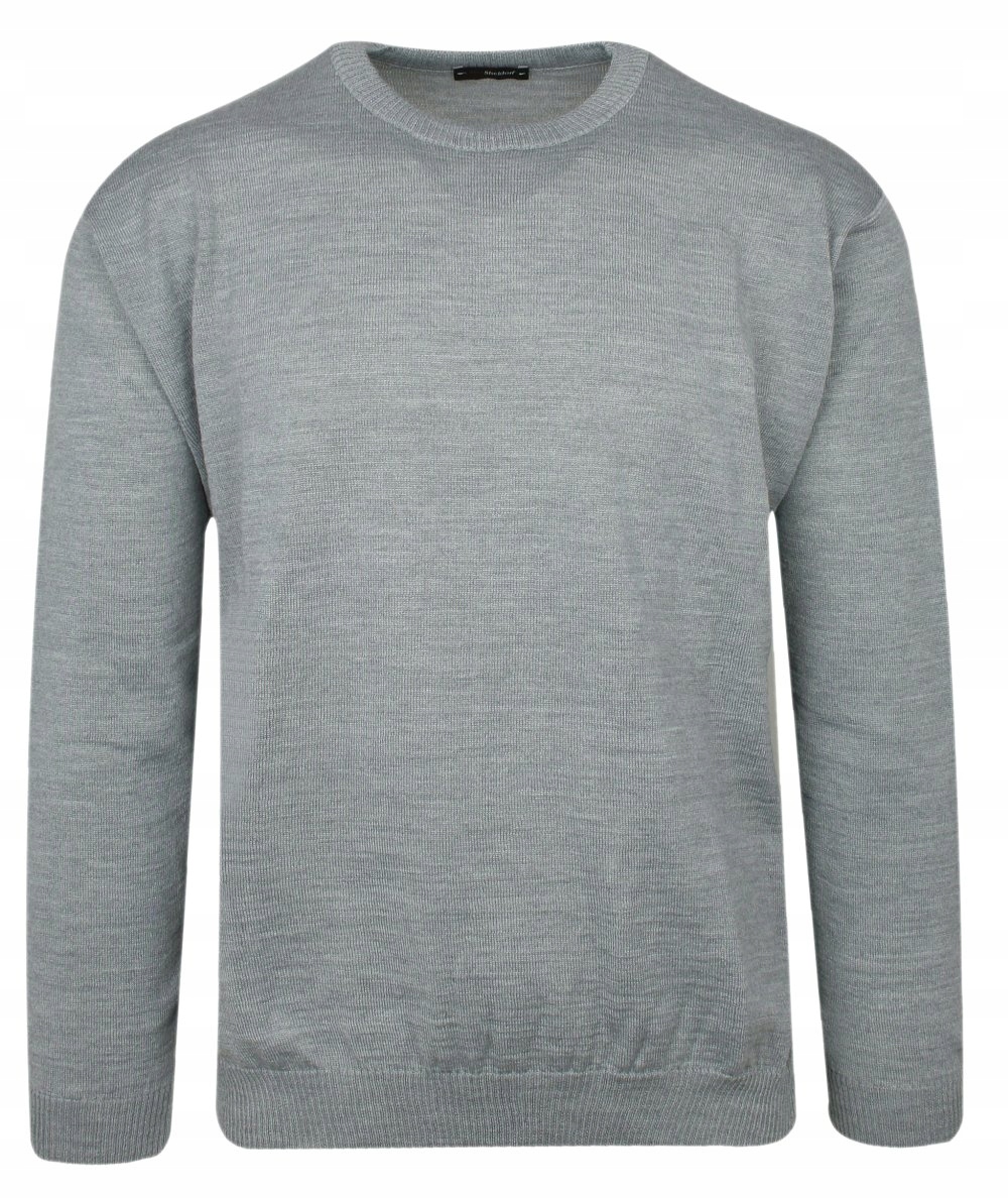 Světle šedý svetr U-neck Max Sheldon XL