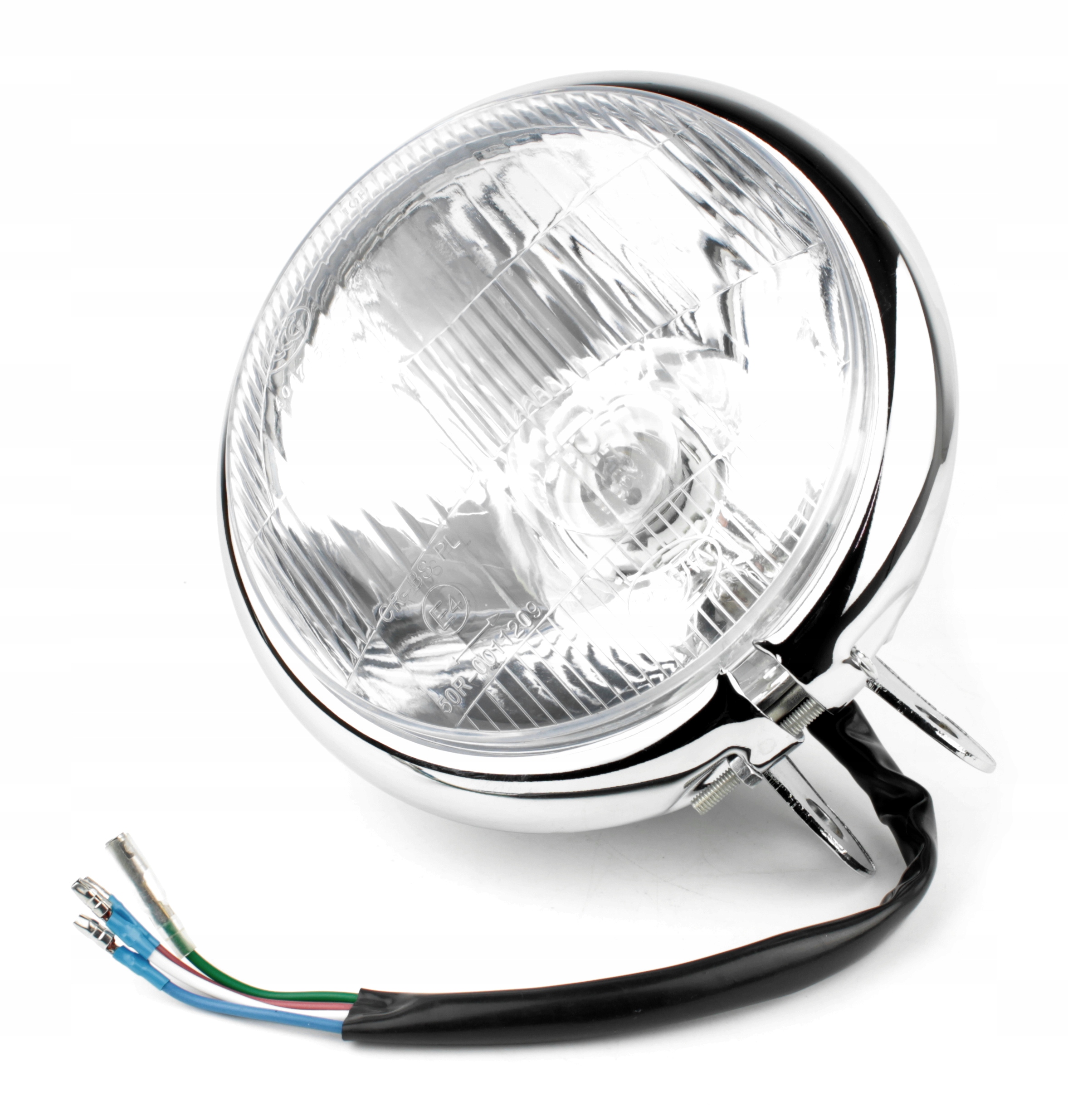 

Lampa Motocyklowa Reflektor Przód Chopper Chrom