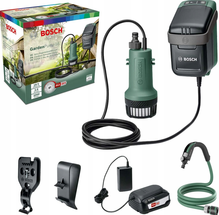 Čerpadlo na dažďovú vodu Bosch 0 W 2000 l/h 18V-2000