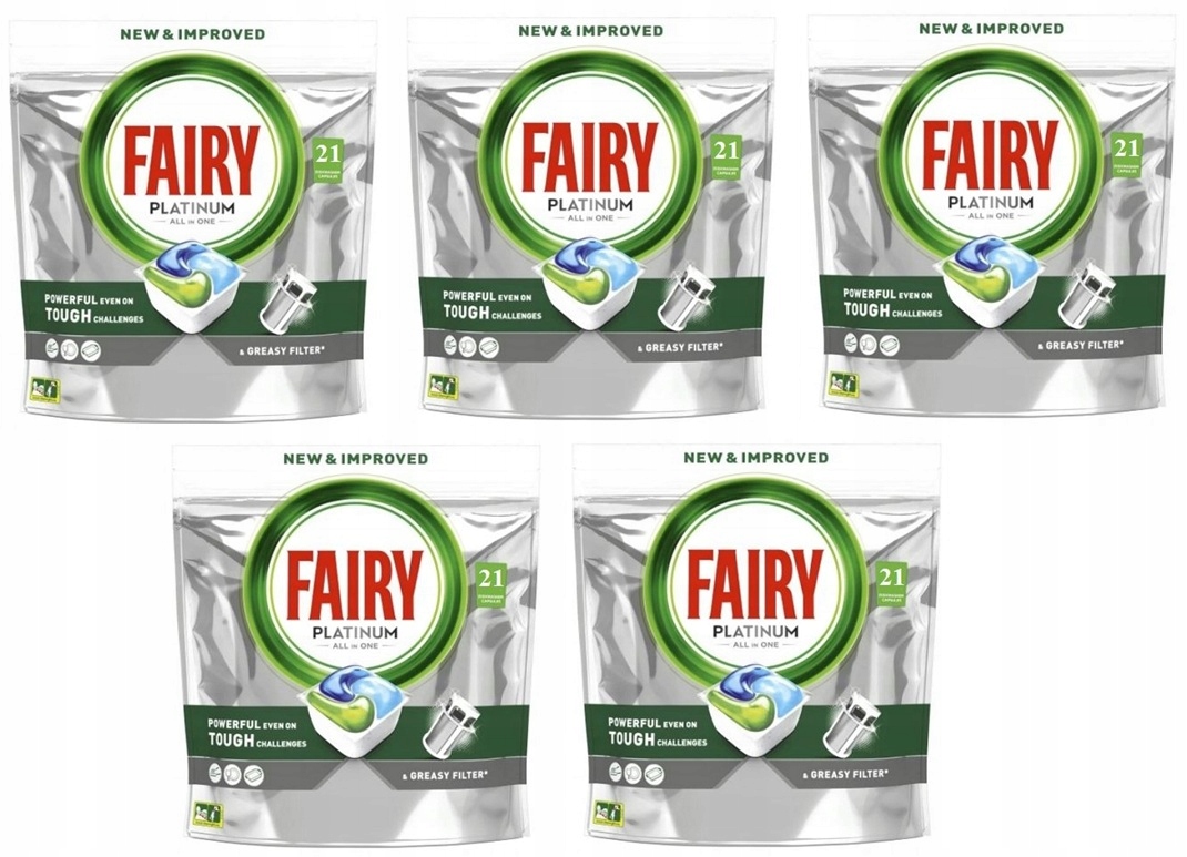 Levně Fairy All in One Platinum Original kapsle do myčky nádobí 105 kusů