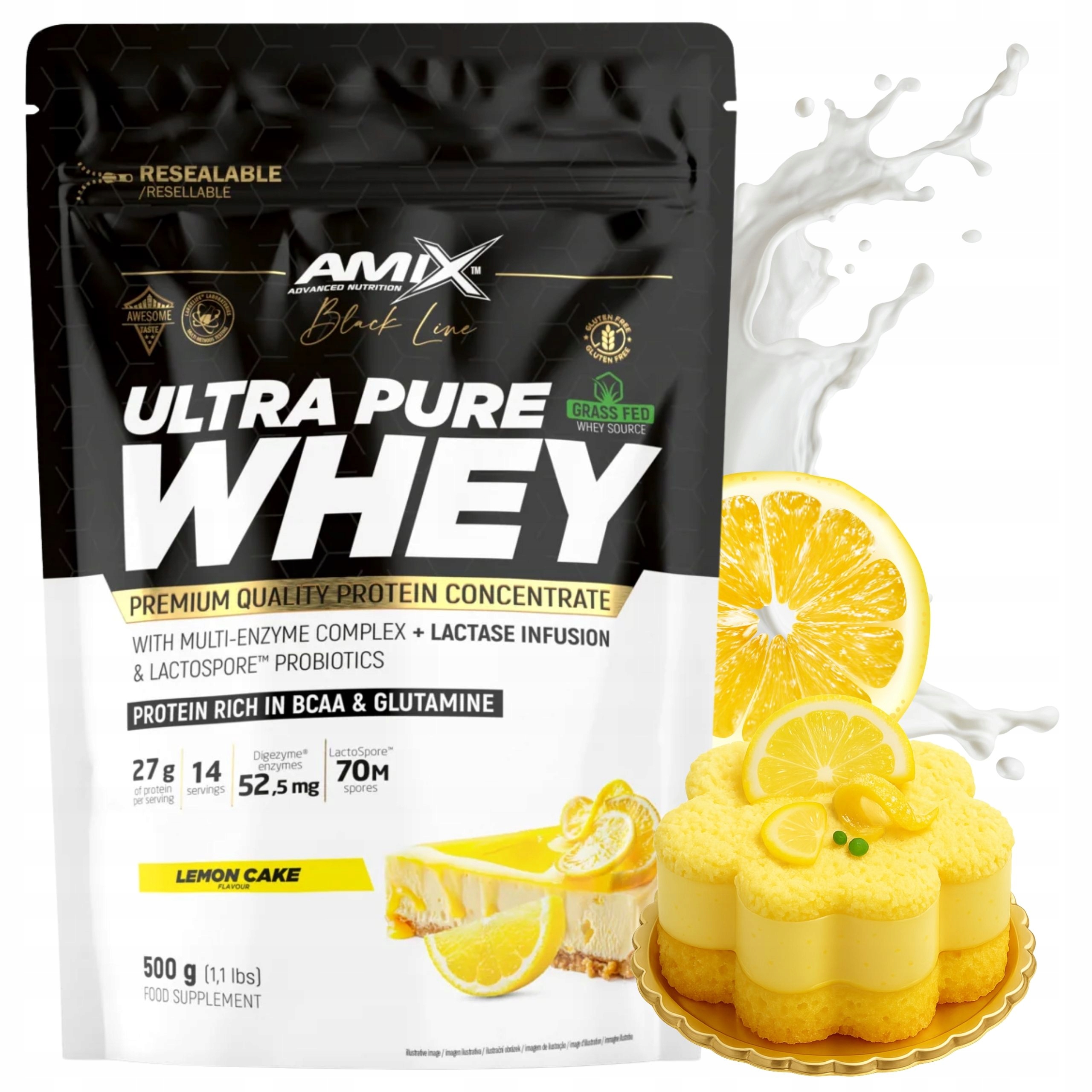 Protein Amix Ultra Pure Whey Proteinová Wpc příchuť Citronový koláč 500 g