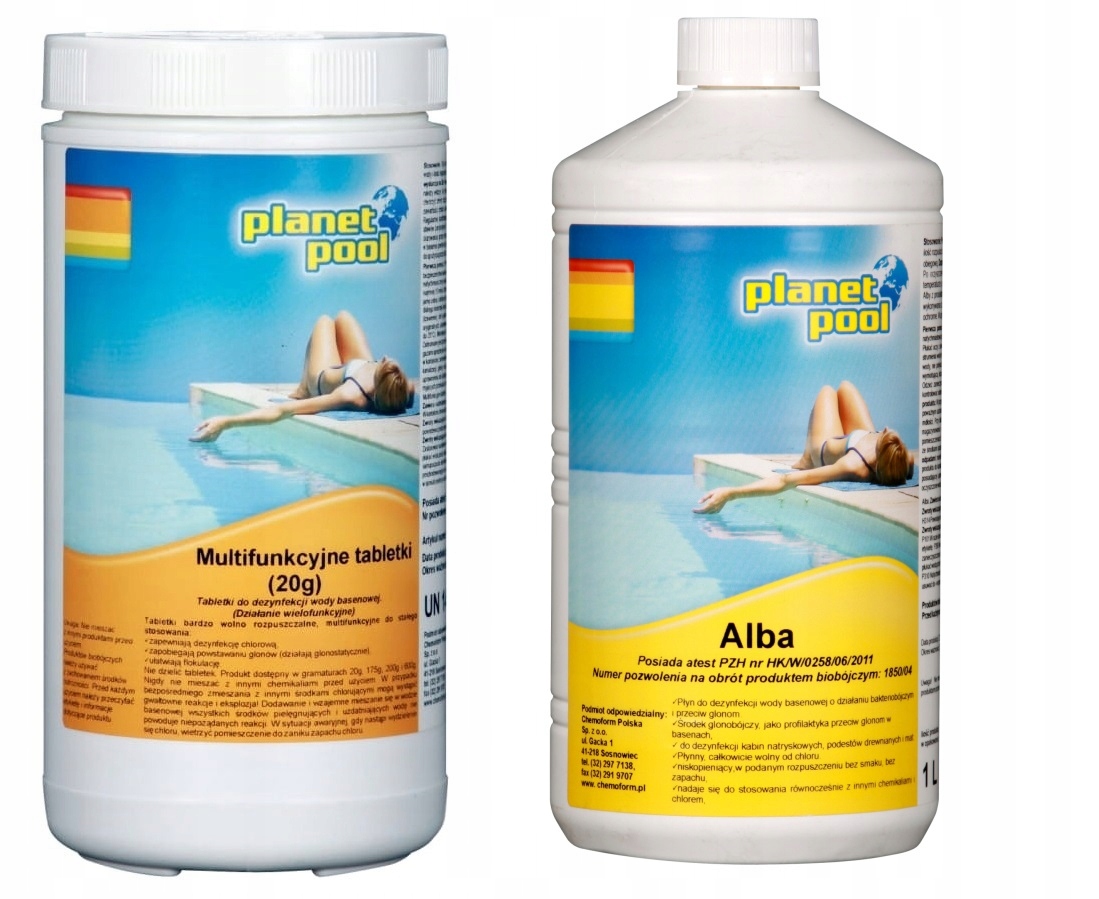 

Chlor Tabletki Multi 20g Alba Na Glony Basenu 1L