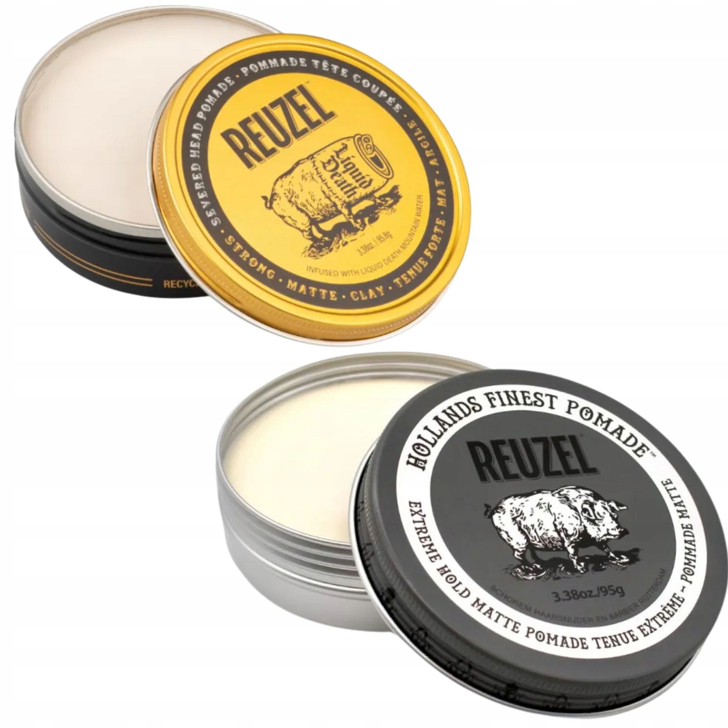 Reuzel Severed Head Clay Pomade 95g+Reuzel Extreme Hold Matte Pig 95g
