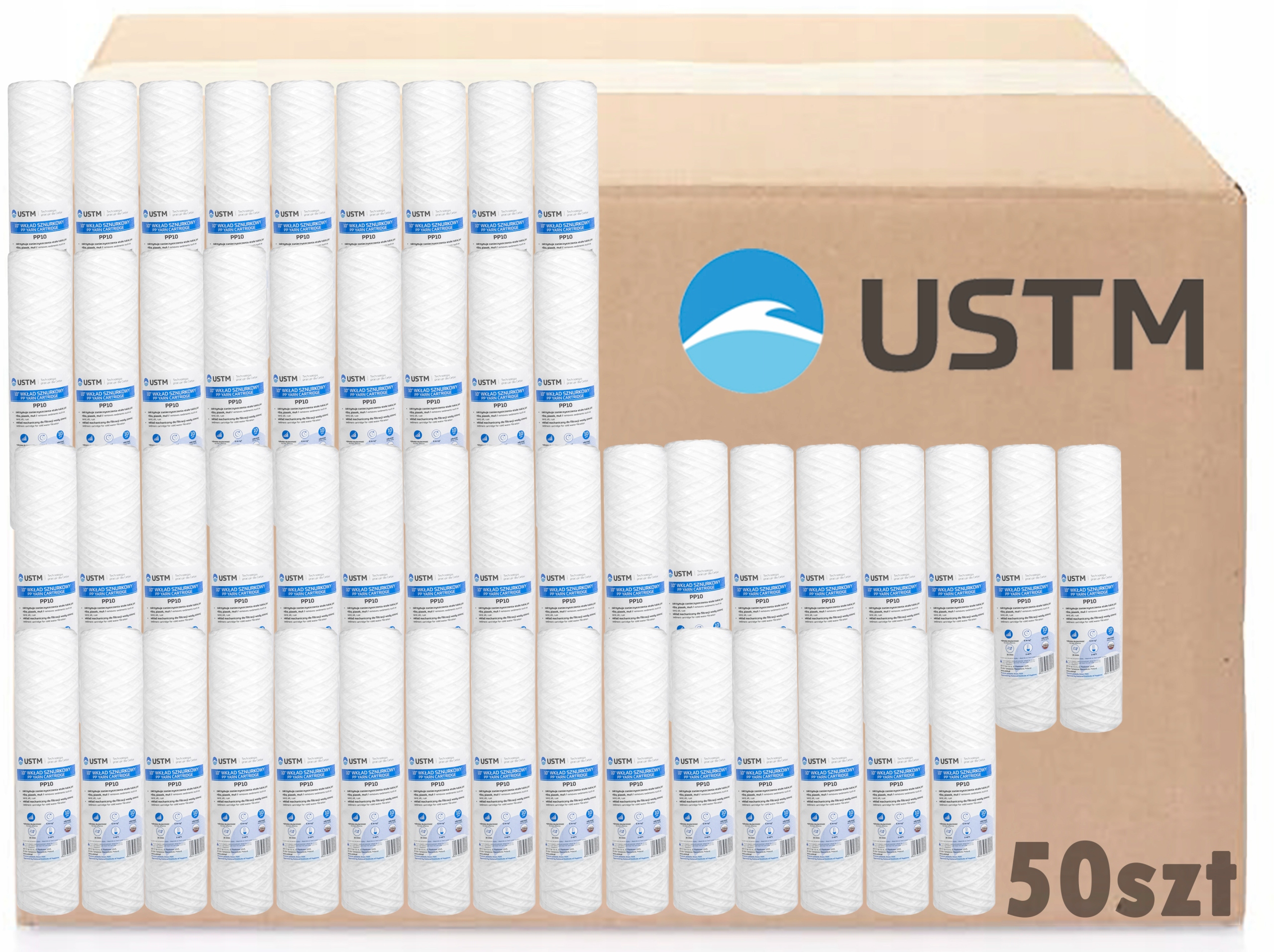 Vodní Filtr Provázková Patrona 10 Mik PP10M Ustm Sada 50 Ks