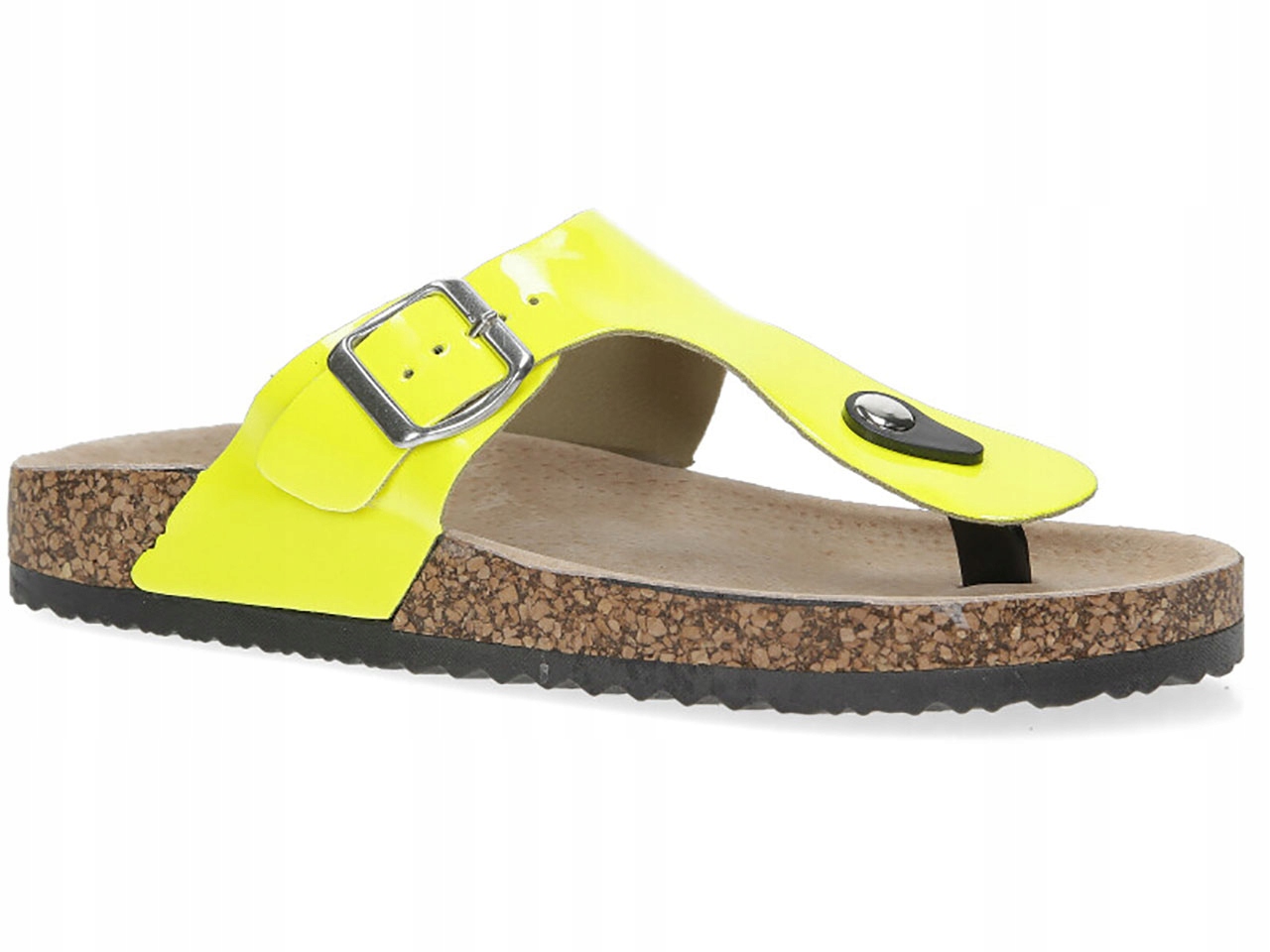 

Klapki Japonki Damskie Profilowane Wkładka Skóra