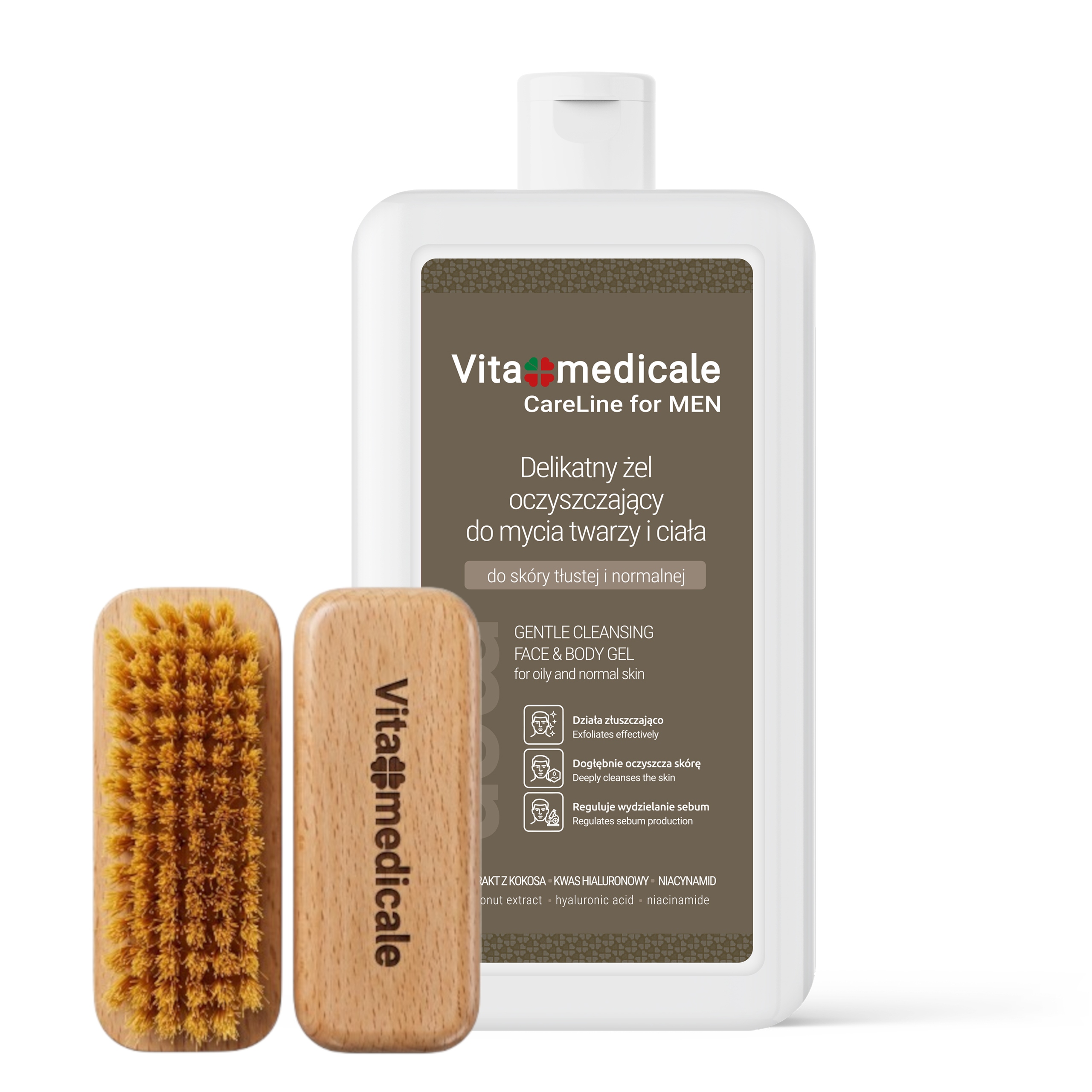 Pánský Gel gel VitaMedicale Obličej Tělo Hydratační 450 ml +dárek!