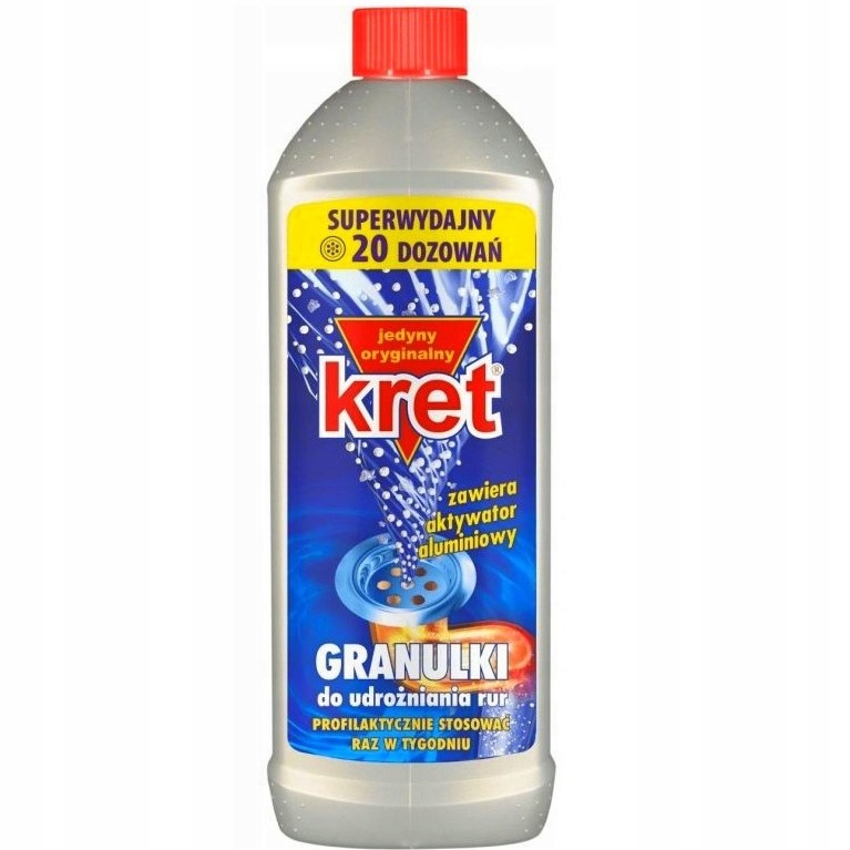 

Kret Granulki Do Udrażniania Rur 800G Udrażniacz