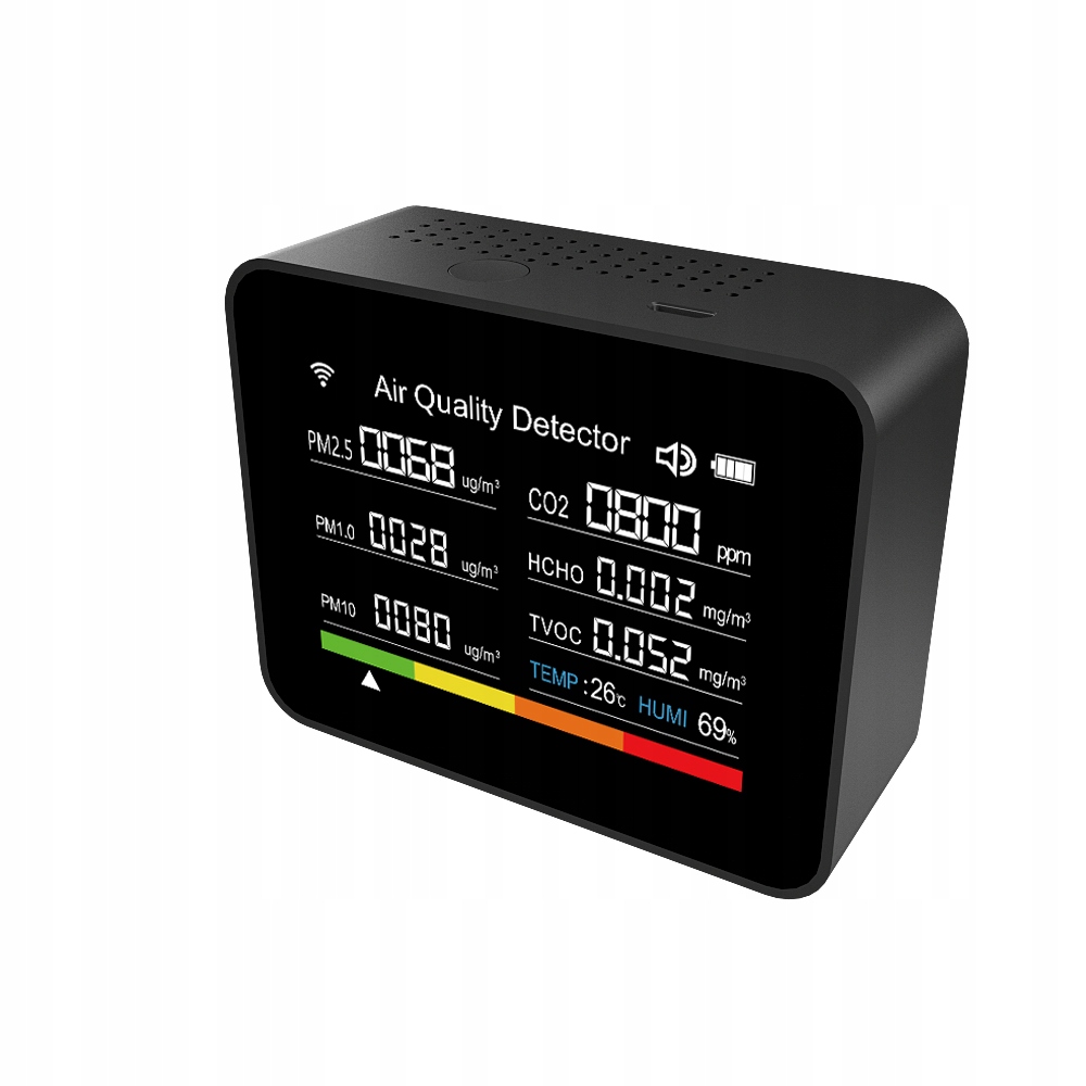 Měřič Kvality Vzduchu PM2,5 Snímač Teploty A Vlhkosti 13V1 Tuya Wifi