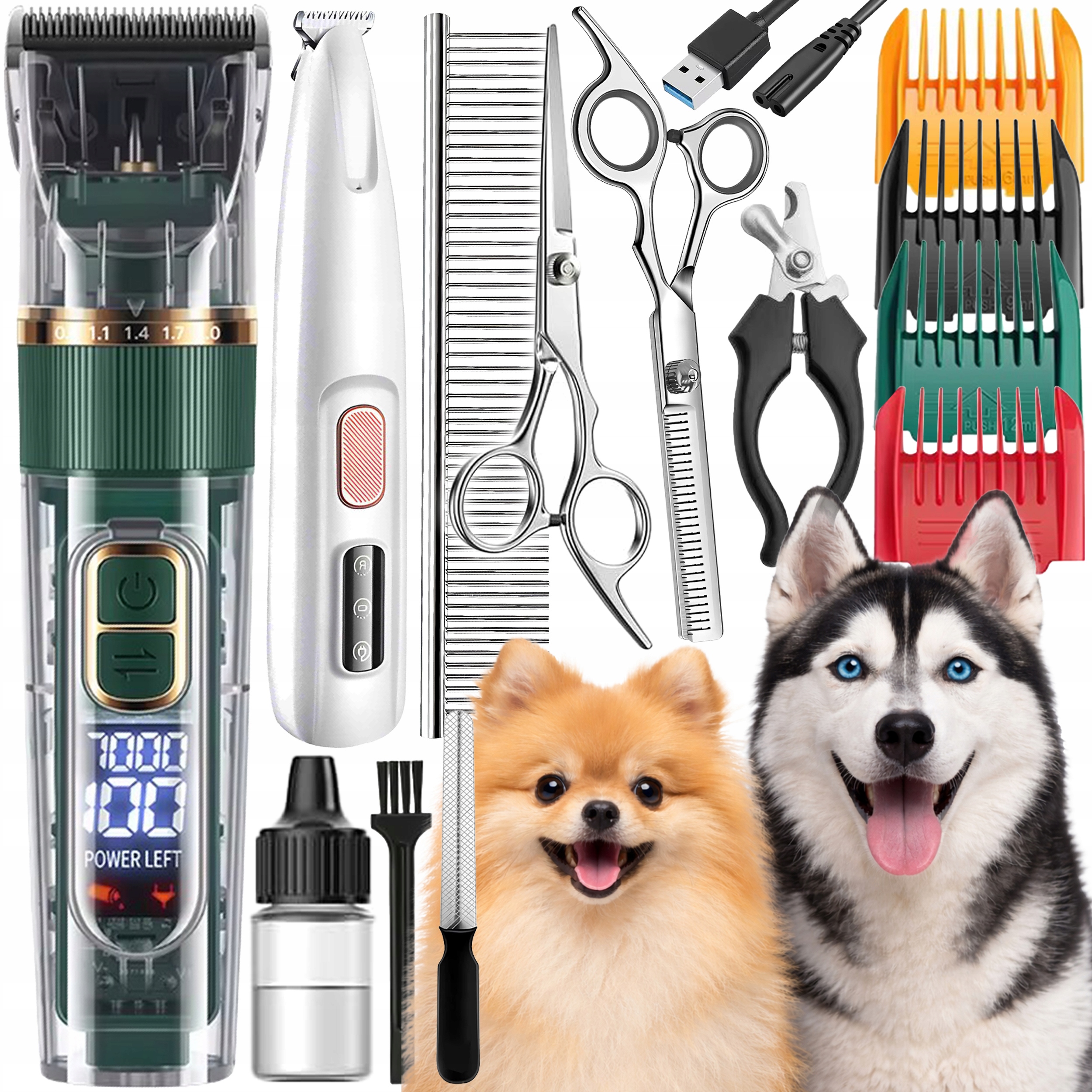 Profesionální Zastřihovač Psů Zastřihovač Pro Psa Na Tlapky Set 17v1